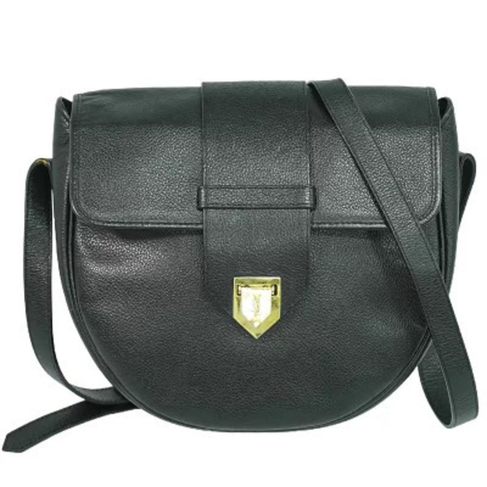 Saint Laurent Y Ligne Leather Crossbody Bag Black